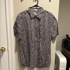 J. Crew Black and White Casual Button Down Shirt